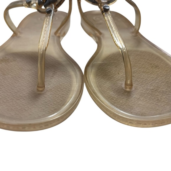 Tory Burch Mini Miller Jelly Thong Sandal Gray Women Size 9 like new. - Picture 5 of 11